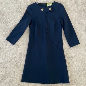 Elizabeth McKay navy shift dress in Small- never been worn!